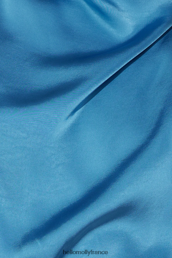 Hello Molly vêtements mini-robe en satin lignes déesse bleu 40222H739