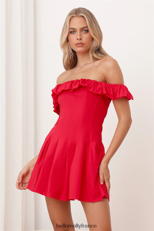 Hello Molly vêtements mini robe étudiante en mode rouge 40222H2551
