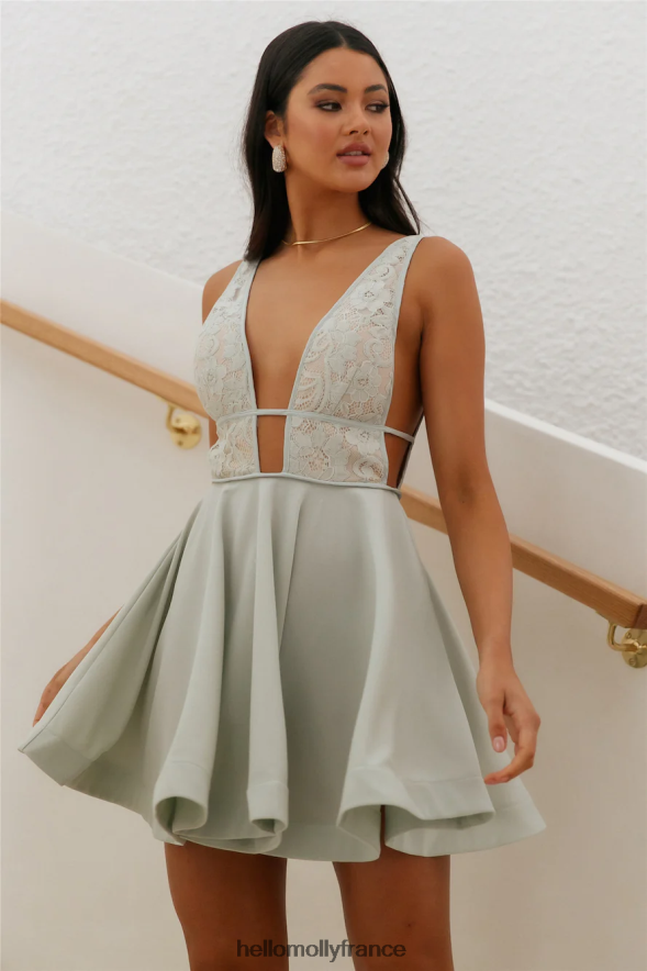 Hello Molly vêtements robe ballerine étoile sauge 40222H2225