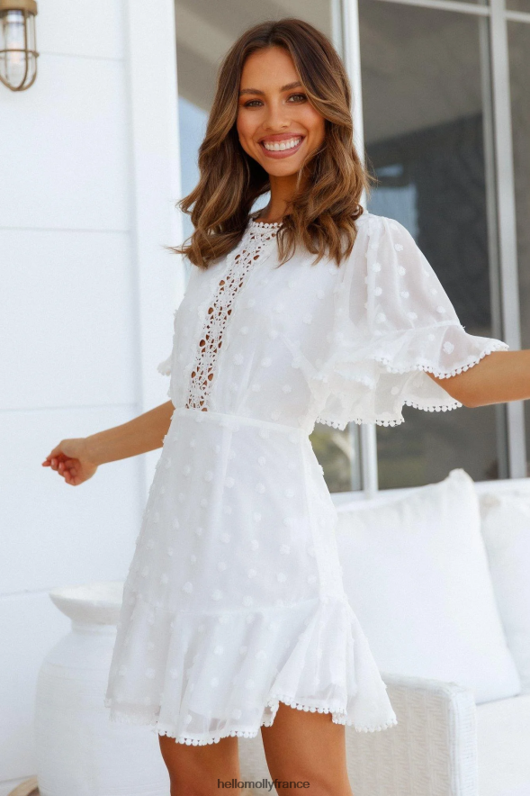 Hello Molly vêtements robe blanche de bonne forme 40222H280