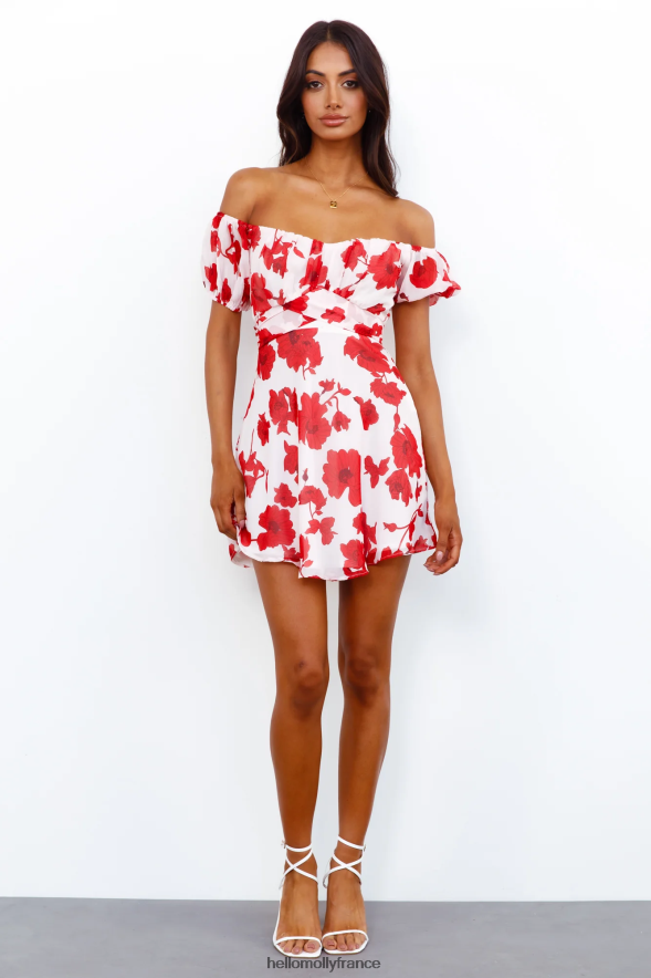 Hello Molly vêtements robe coeur crépuscule rouge 40222H579