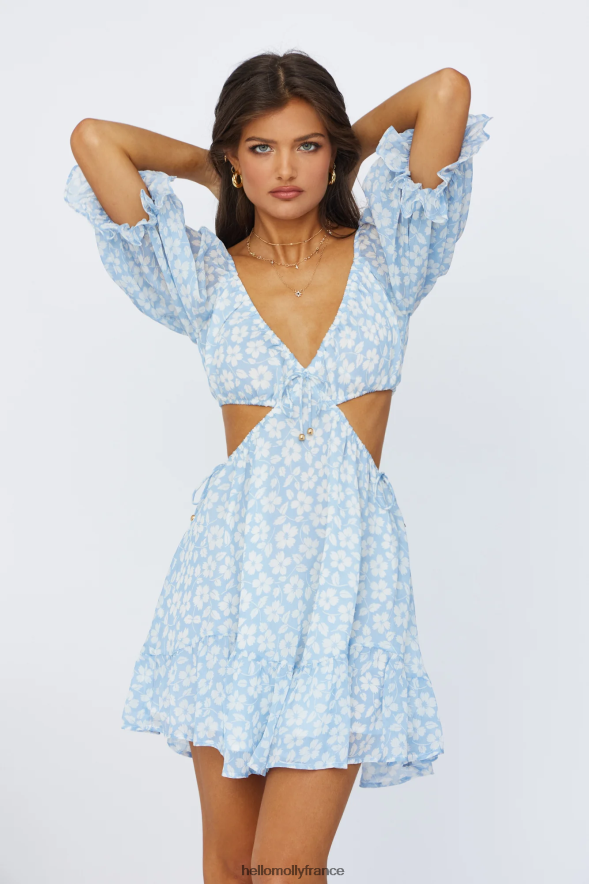 Hello Molly vêtements robe de capteur de coeur bleue 40222H2869