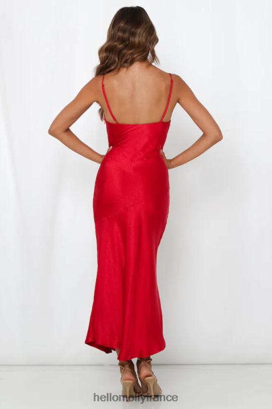 Hello Molly demander un ami robe midi vin vêtements 40222H6941