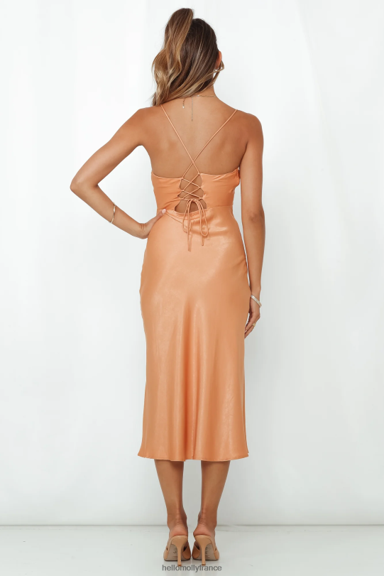 Hello Molly robe midi de bal crashing orange vêtements 40222H6948
