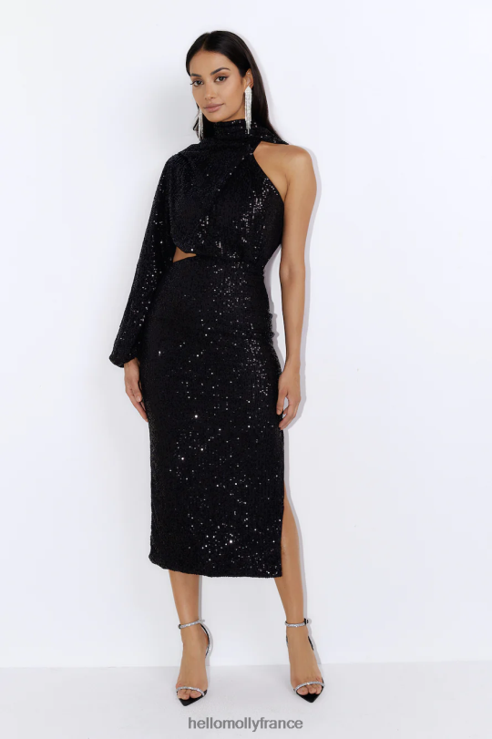 Hello Molly Bring the Class - Robe longue à sequins - Noir vêtements 40222H5744