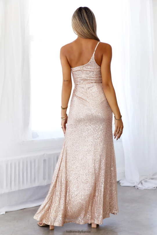 Hello Molly Dear Emilia, une nouvelle robe longue à sequins brillants, or rose vêtements 40222H6855