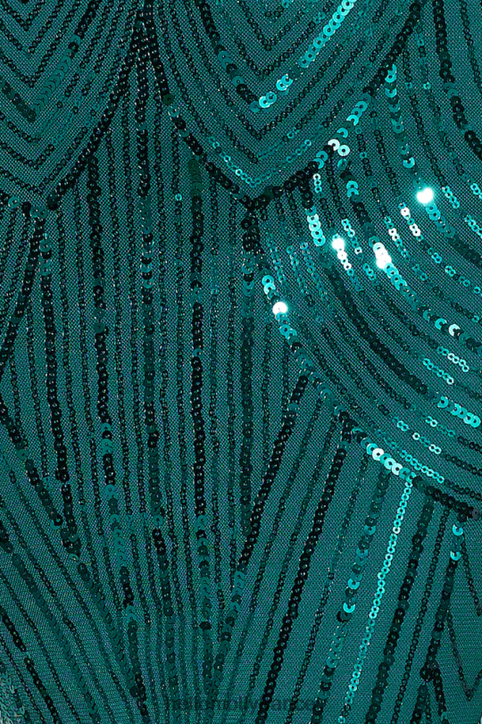 Hello Molly Own The Club - Robe longue à sequins - Bleu sarcelle vêtements 40222H6335