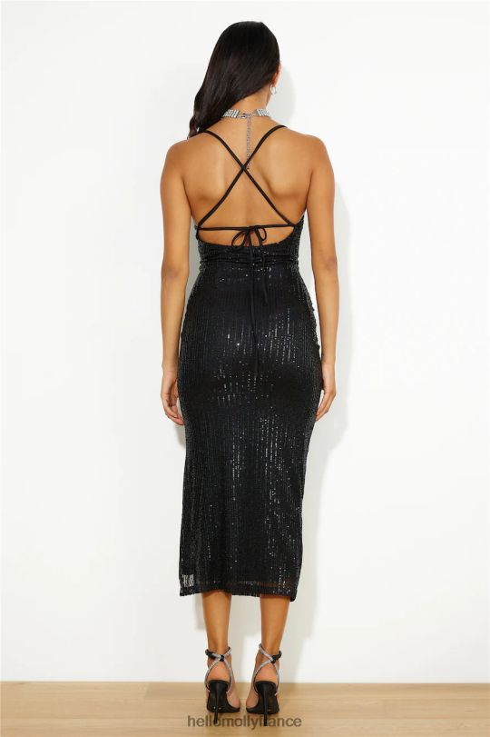 Hello Molly Sparkle On Time - Robe longue à sequins - Noir vêtements 40222H5968