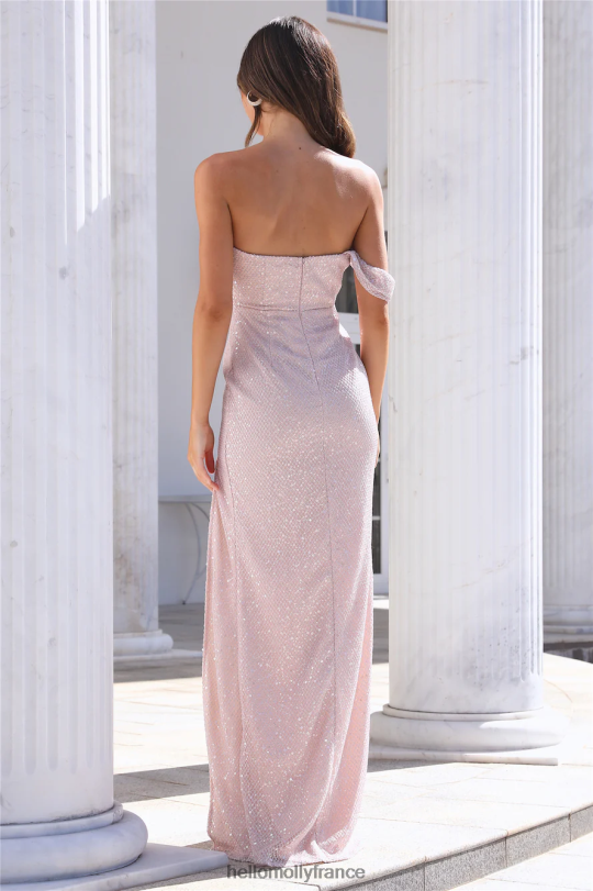 Hello Molly passe-moi les diamants - Robe longue à sequins rose vêtements 40222H6450