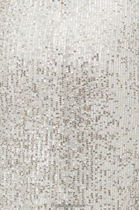 Hello Molly robe longue de danse disco sequin beige vêtements 40222H6456