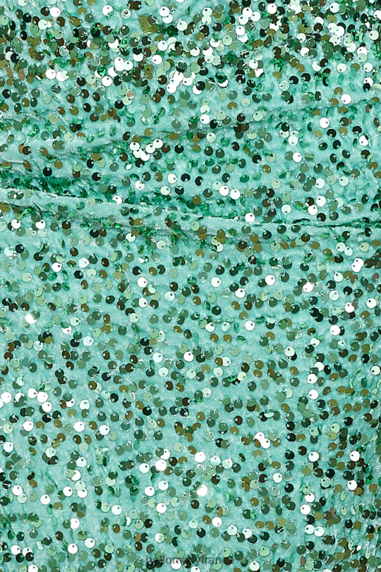 Hello Molly robe longue à sequins scintillante de loin vert vêtements 40222H6274