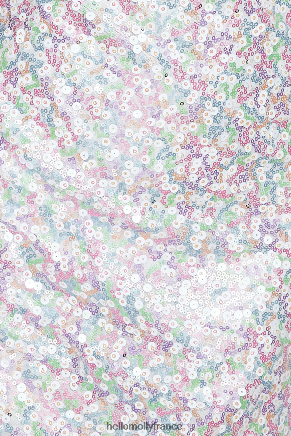 Hello Molly vêtements prêt pour le plaisir mini robe à sequins argent 40222H1544