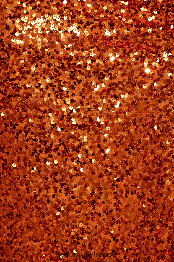 Hello Molly vêtements robe midi à sequins brillants orange 40222H4597