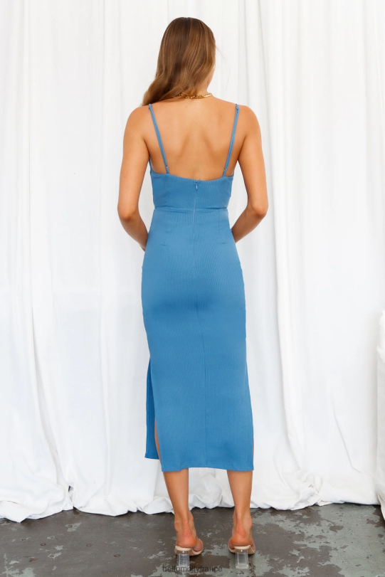 Hello Molly Martinis sur le toit pour deux - Robe midi bleu nuit vêtements 40222H7175