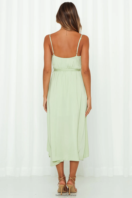 Hello Molly carburant à mon feu robe midi pistache vêtements 40222H7662