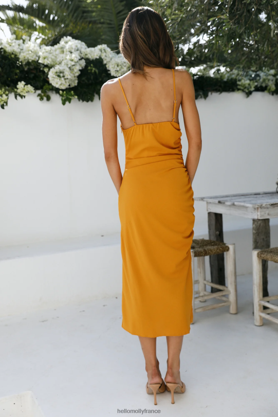 Hello Molly confession sincère robe midi moutarde vêtements 40222H7531