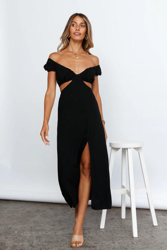 Hello Molly dans tes yeux robe longue noire vêtements 40222H7031