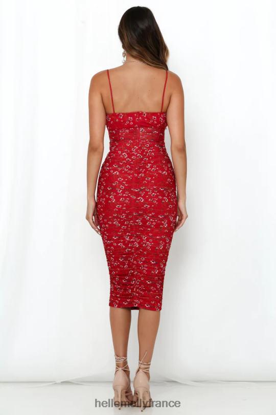 Hello Molly jusqu\'où peut-on descendre - robe midi rouge vêtements 40222H7437