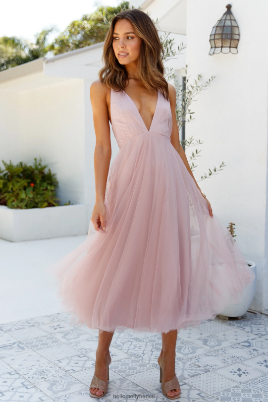 Hello Molly kiss the girl - robe midi blush vêtements 40222H7133