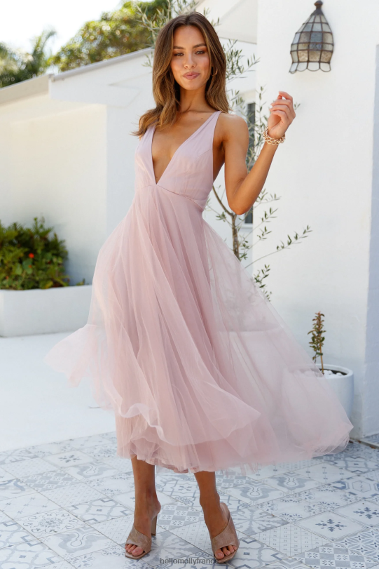 Hello Molly kiss the girl - robe midi blush vêtements 40222H7133