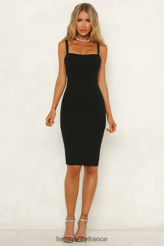 Hello Molly made in michigan robe midi noir vêtements 40222H7336