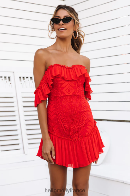 Hello Molly quelque chose à dire robe rouge vêtements 40222H7276