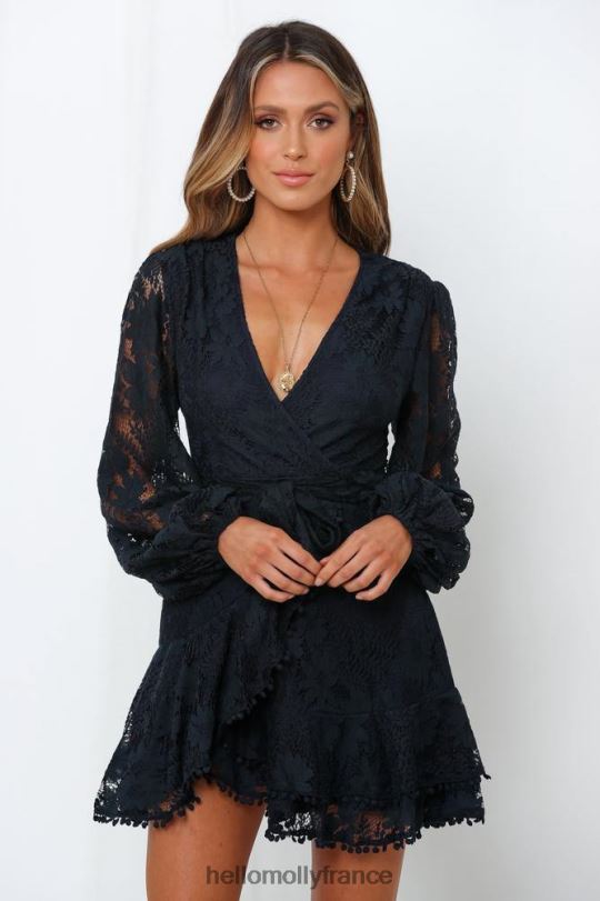 Hello Molly robe anges surélevés marine vêtements 40222H7685