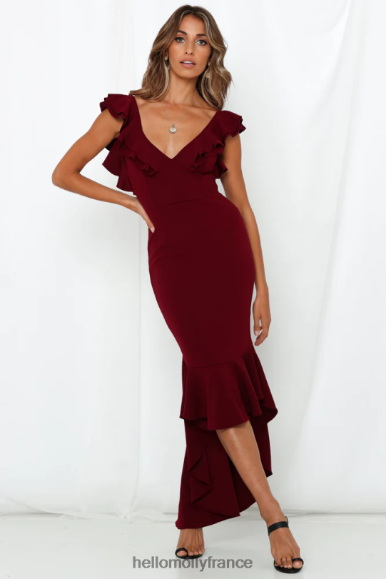 Hello Molly robe longue The Hills prune vêtements 40222H7461