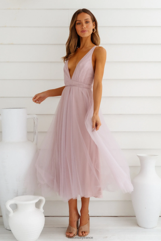 Hello Molly robe midi d'été cendrillon lilas vêtements 40222H7298