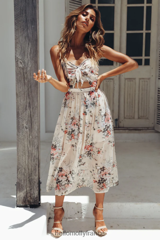 Hello Molly robe midi jour du destin rose vêtements 40222H7117