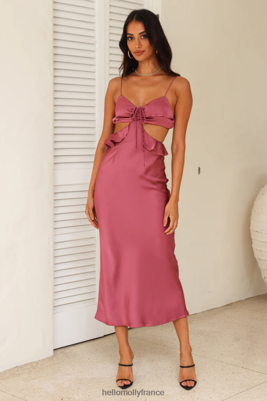 Hello Molly Moments chérissants - Robe longue en satin rose vêtements 40222H5714