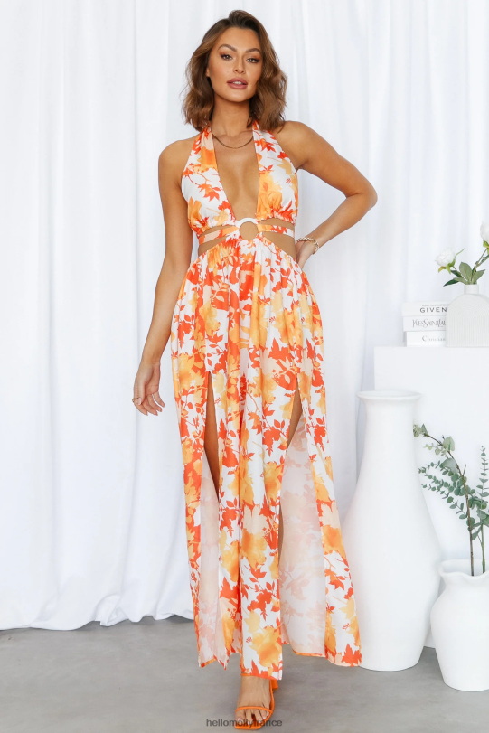 Hello Molly Rising Love - Robe longue orange vêtements 40222H6433