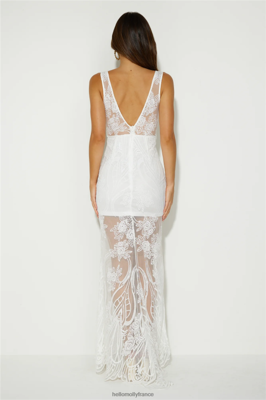 Hello Molly choisir le style robe longue en dentelle blanche vêtements 40222H5748
