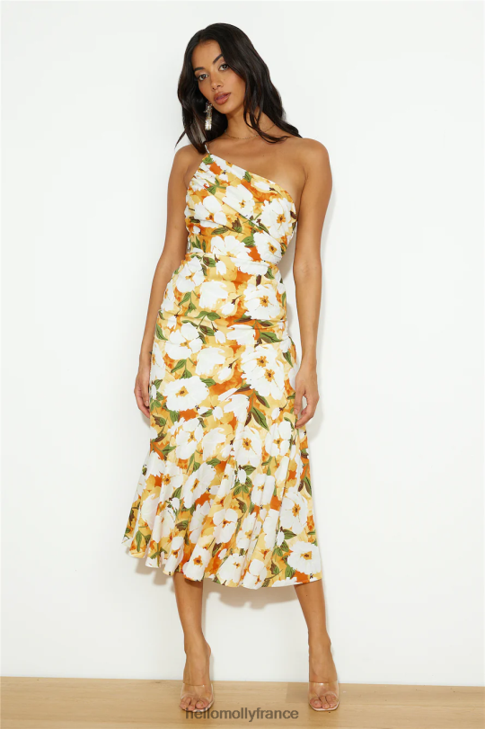 Hello Molly danser ensemble robe longue orange vêtements 40222H5916