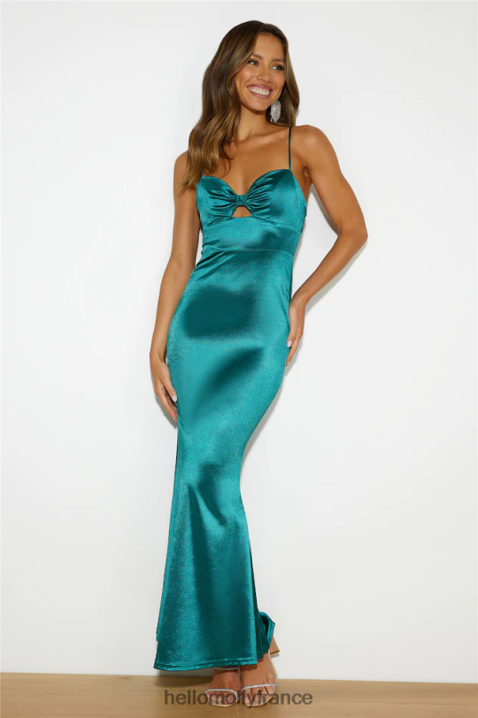 Hello Molly robe longue d'entrée vip verte vêtements 40222H6002