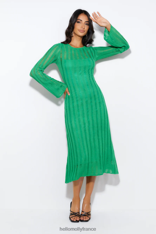 Hello Molly robe longue délavée vert vêtements 40222H5774