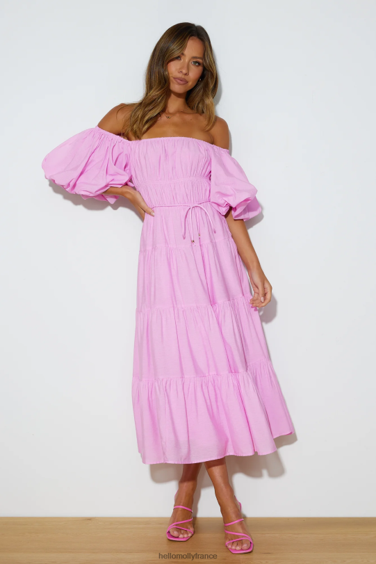 Hello Molly robe longue dessert run rose vêtements 40222H6116