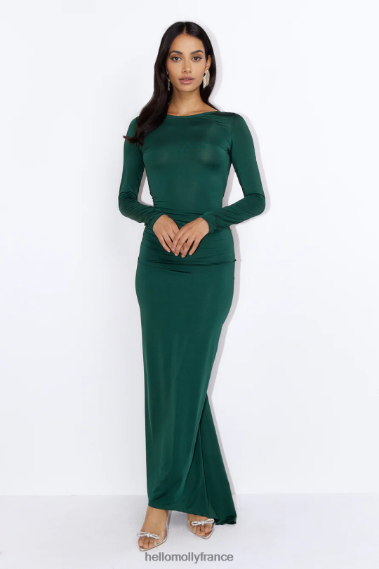 Hello Molly robe longue dos nu vert vêtements 40222H5864