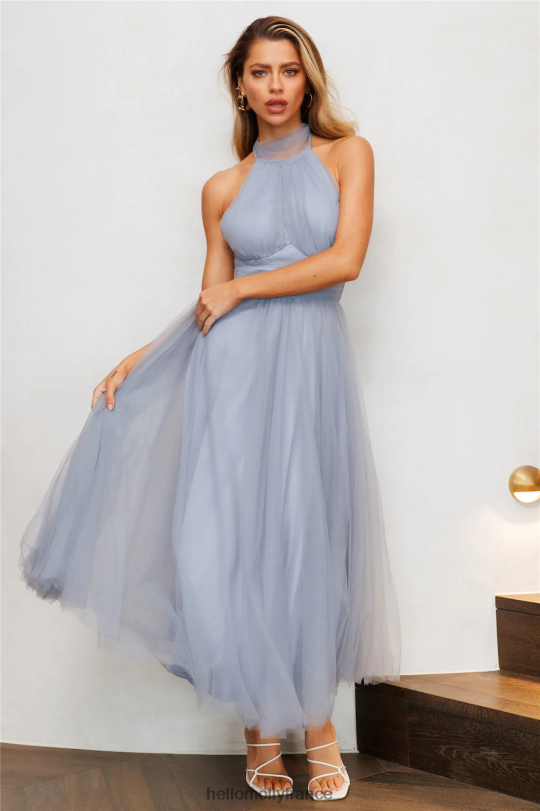 Hello Molly robe longue emmêlée bleue vêtements 40222H6389