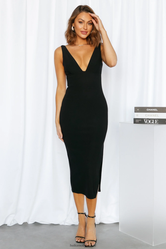 Hello Molly robe longue kara noire vêtements 40222H6432