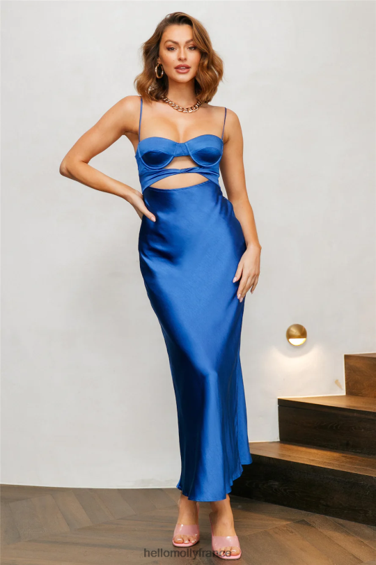 Hello Molly robe longue miami sun bleu foncé vêtements 40222H6396