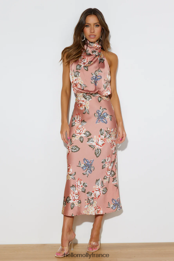 Hello Molly vêtements faire semblant robe longue rose 40222H3826