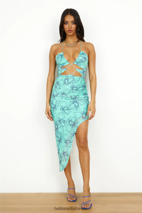 Hello Molly changer de look - robe midi vert vêtements 40222H5221