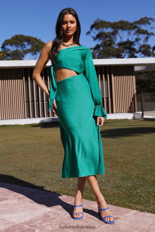 Hello Molly robe midi cosmic skies vert vêtements 40222H5145