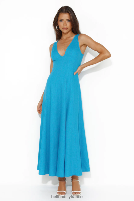 Hello Molly robe midi de soirée au crépuscule bleu vêtements 40222H5084