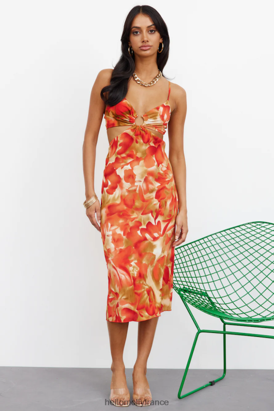 Hello Molly robe midi hymnes passionnés marron vêtements 40222H5135