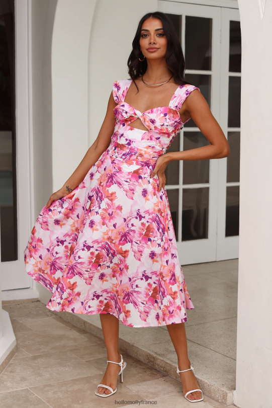 Hello Molly robe midi splendide splendeur rose vêtements 40222H5061