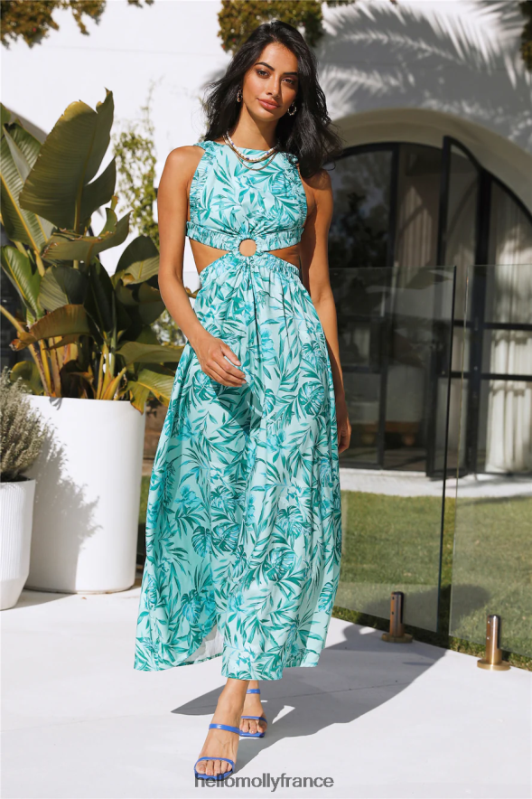 Hello Molly vêtements J'ai reçu un rappel - Robe midi verte 40222H4336