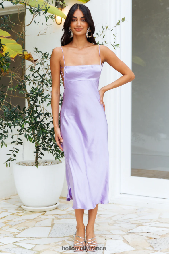 Hello Molly vêtements aucun conseil robe midi lilas 40222H3986