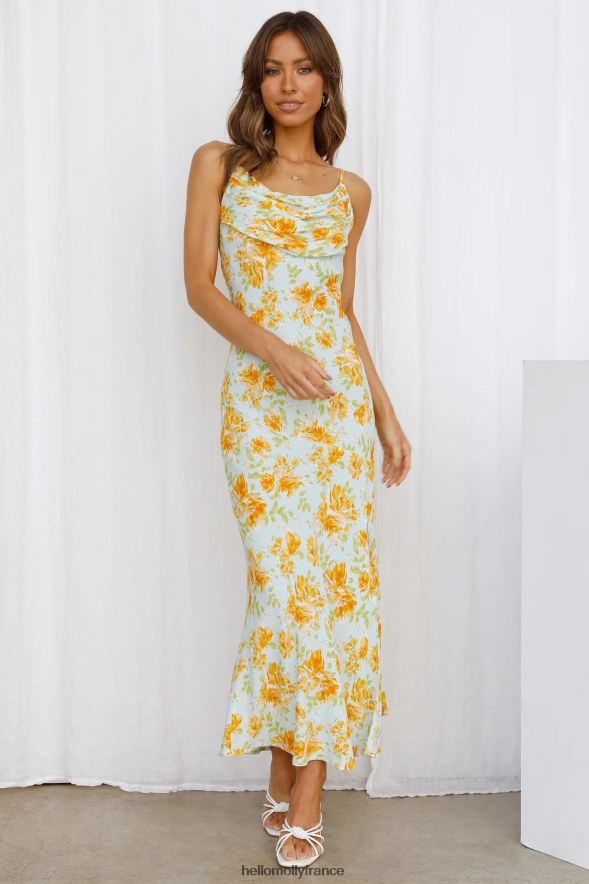 Hello Molly vêtements chante-moi robe midi jaune 40222H4648